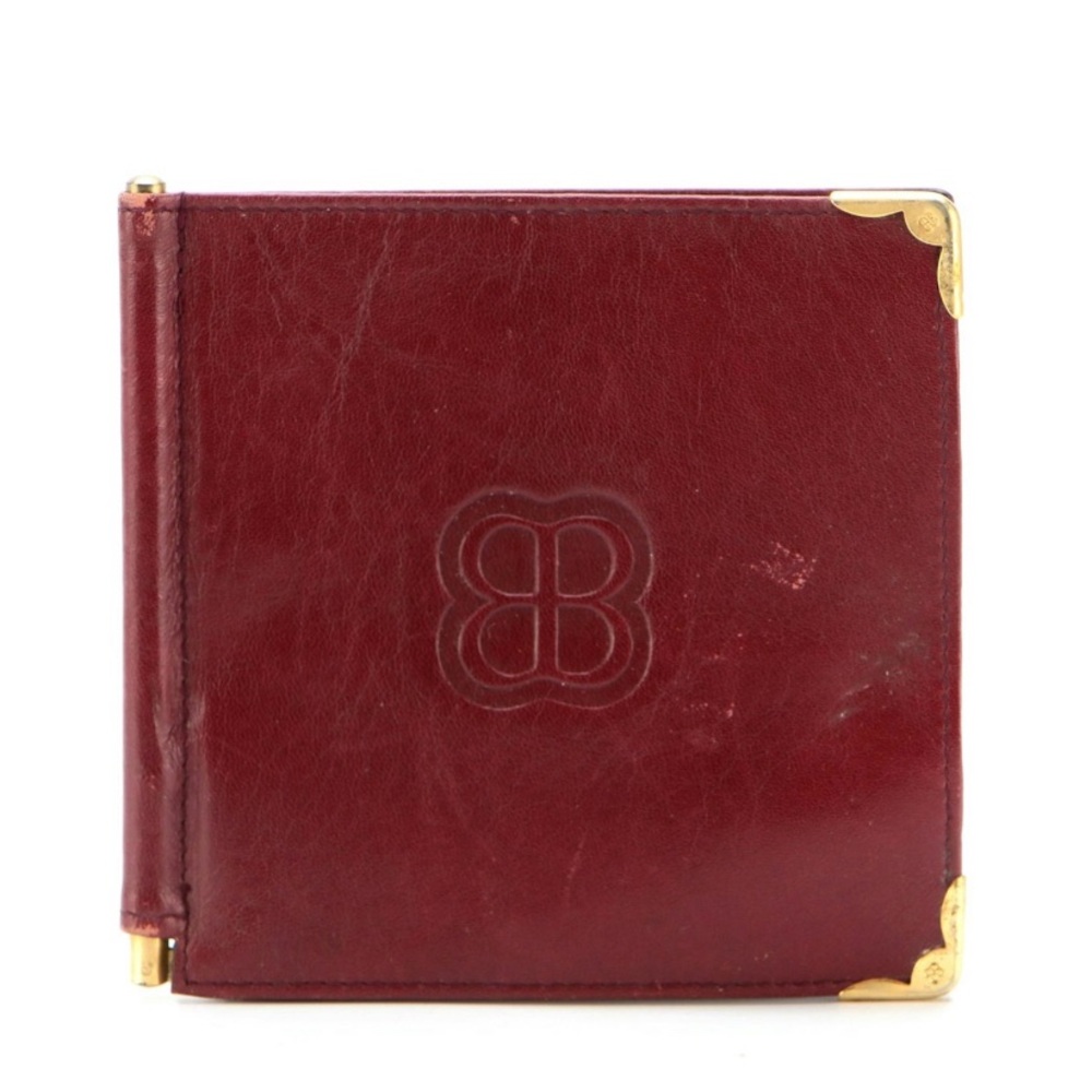 Balenciaga Wallet Bi Fold Gold Tone Corners and Money Clip
